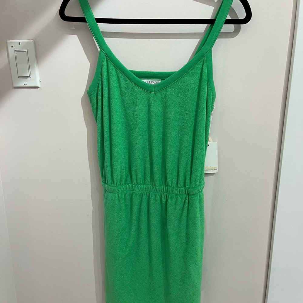 PJ Salvage Green Terry Cloth Mini Dress